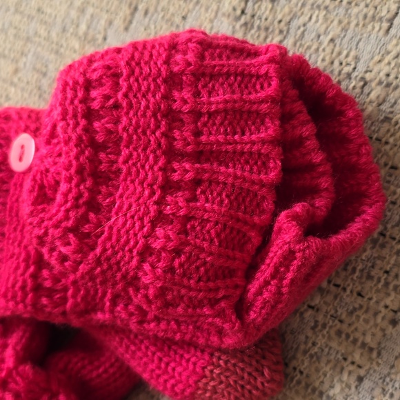 SONOMA BRAND WOMEN'S PINK COLD WEATHER ACCESS "LADDER STITCH" FLIP TOP MITTENS - Picture 3 of 11